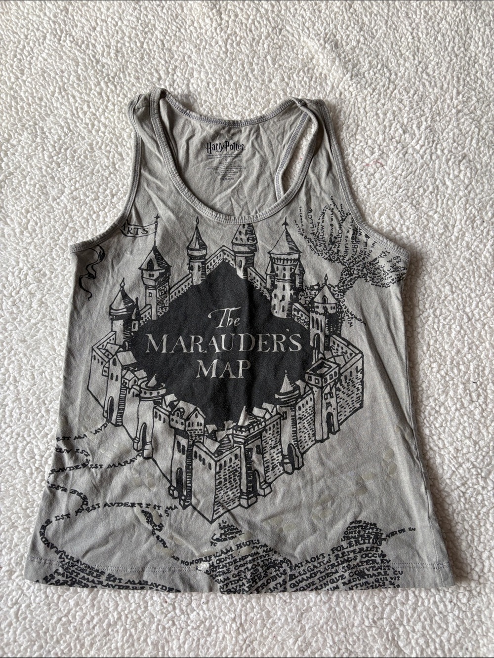 Harry Potter Maurauders Map with glow in the dark footsteps